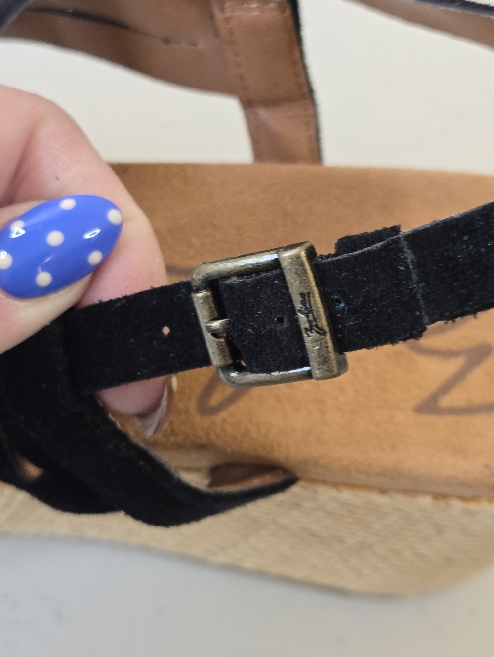 NIB Zodiac Black Strappy Platform Wedge Sandals Size 9.5 EU 39 1/2 - Picture 11 of 15